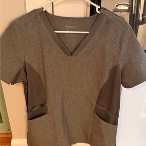 Hanes Comfort Fit Charcoal scrub top